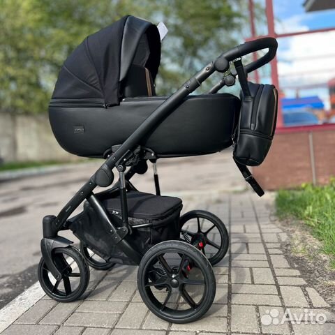 Коляска Bexa Air 2в1 черный-золото экокожа