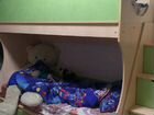 Детская двухярусная кровать с матрасом бу объявление продам