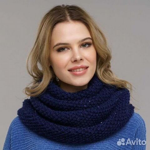 Снуд шарф ferz хамут синий новый