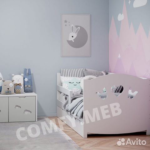 Детская кровать от 3 лет с бортиками