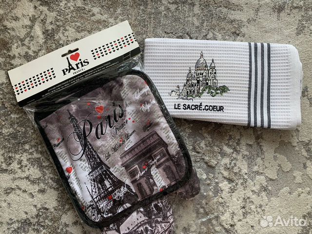 Полотенце и прихватка из Парижа