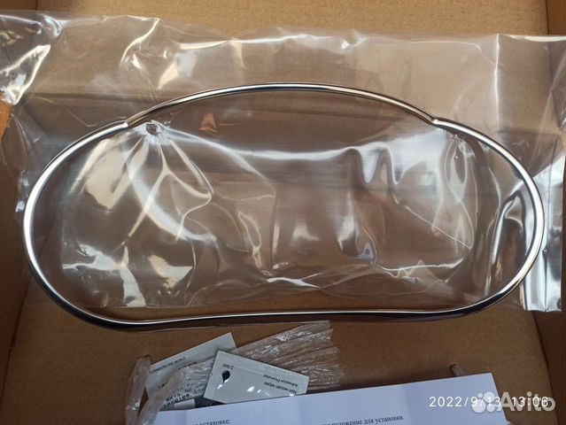 Хромированный ободок на приборку лада гранта