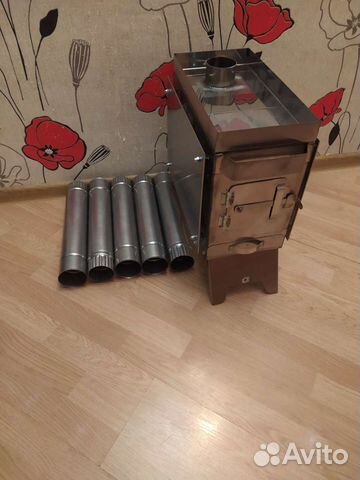 Печь в палатку мобильную Баню с трубами