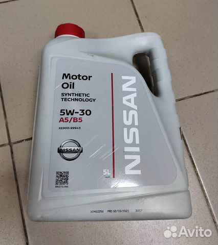 Масло nissan 5w30 5л