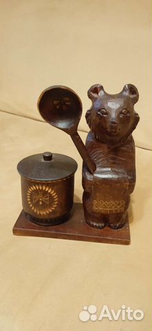 Медведь с ложкой деревянный