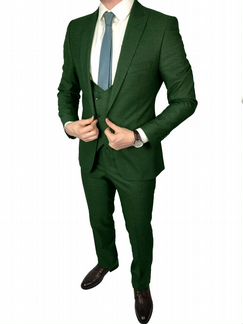 Зеленый костюм тройка Limir Турция все размеры