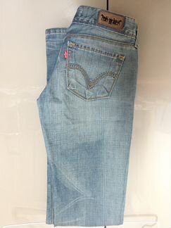 Джинсы Levi’s Slim fit голубые с потертостями