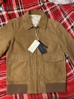 Куртка кожаная мужская новая пилот Zara Man