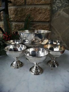 Винтажный набор для десерта / креманки