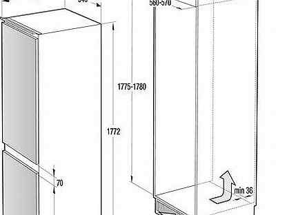 Встраиваемый холодильник комби gorenje rki4182a1 схема встраивания