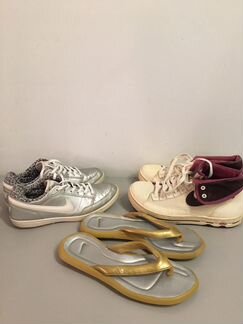 Nike обувь пакетом 3 пары б/у размер 37,5-38.Ориги