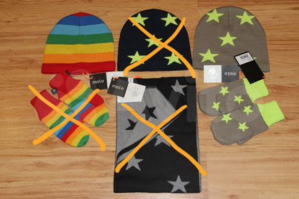 Краги, шапки, шарф Моло, Рейма, Джонатан, Тикет