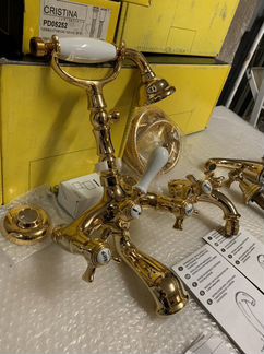 Комплект смесителей cristina Золото 24k