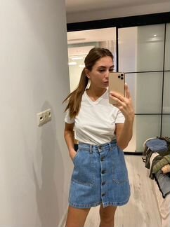 Юбка джинсовая zara, XS