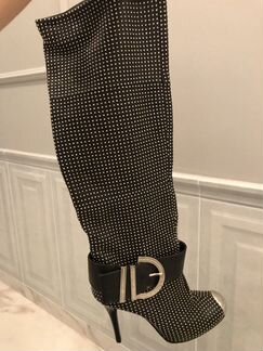 Сапоги Gianmarco Lorenzi блеск серебро