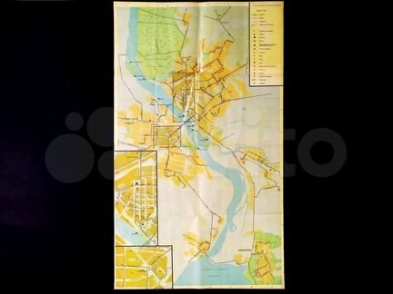 Карта Новосибирск 1976г СССР 81х48см двусторонняя