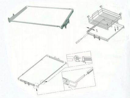 Рамка выдвижная для сеток vibo, 550/690 мм