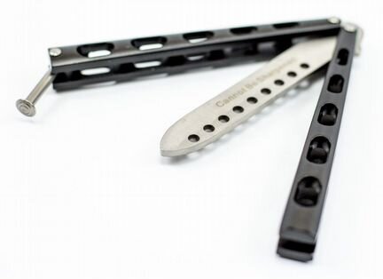 Тренировочный нож Балисонг Sensey black