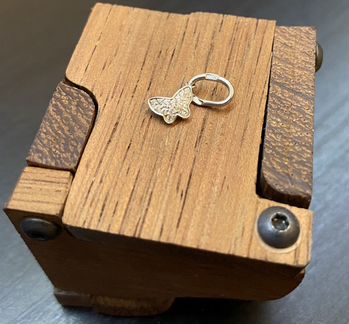 Кулон подвеска бабочка серебро фианиты