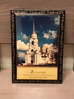 Сувенир картина по дереву из города Владимир