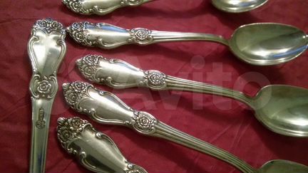 Ложки кофейные новые мнц посеребр СССР 6 шт