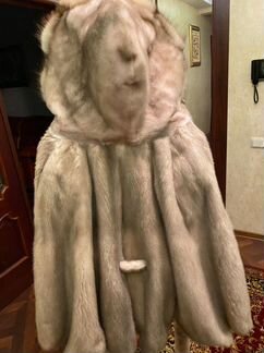 Шуба норковая с капюшоном