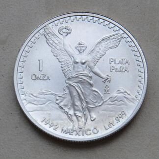 Монета мексика либертад(31,1,libertad) 1992,серебр