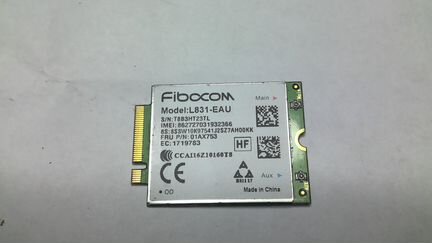 Модуль LTE для Lenovo Fibocom L831-EAU