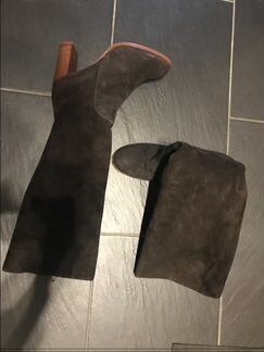 Зимние замшевые сапоги новые натуральная замша