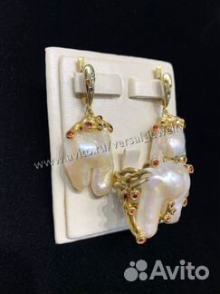 Кольцо и Серьги из серебра с жемчугом авторска