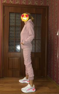 Новый Костюм из футера пудра