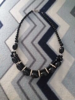 Колье из черного Агата