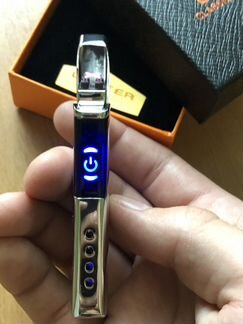 Зажигалка с USB в подарочной коробке серебро