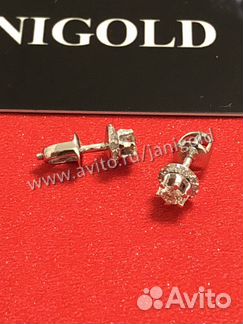 Золотые серьги с бриллиантами