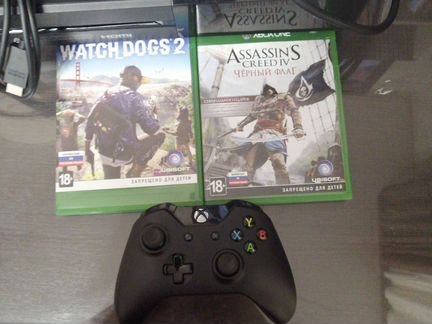 Xbox One+kinect+watch dogs 2+Assassins creed black