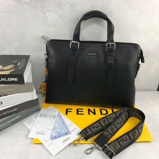 Мужская сумка портфель Fendi кожа премиум новая