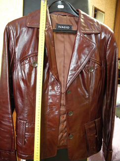 Кожаная куртка-пиджак произ. Италия, (ivagio)