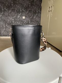 Чёрная Сумка бочонок Kozhuhar