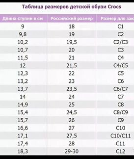 Crocs c8 c9