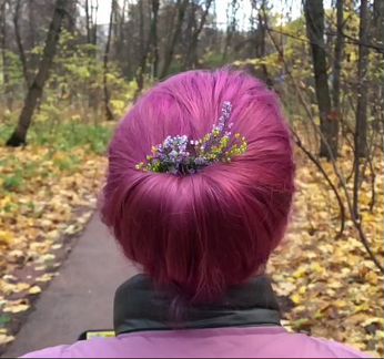 Гребень для волос Сирень Свадебный