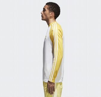 Лонгслив Adidas 3-stripes yellow новый оригинал