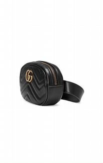 Сумка Gucci поясная чёрная кожа