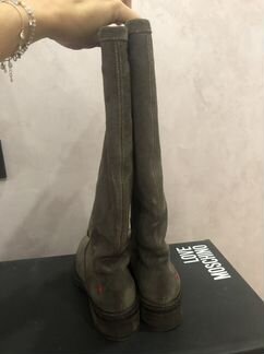 Сапоги замшевые Moschino