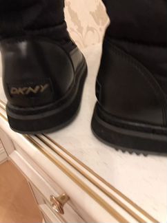 Зимние дутые сапоги dkny
