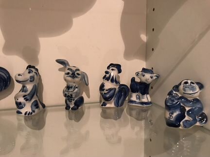 Фигурки Гжель, СССР, цена за каждую