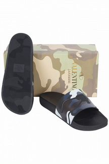 Мужские шлепанцы - Camo Black