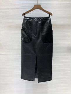 Юбка кожаная Fendi