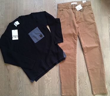 Новый модный джемпер Zara. Хлопок. 10/140