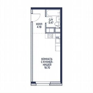 Апартаменты-студия, 26.4 м², 8/22 эт.