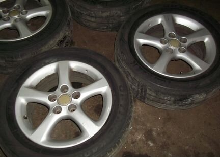 Диски литые r16 Nissan оригинал резина лысая